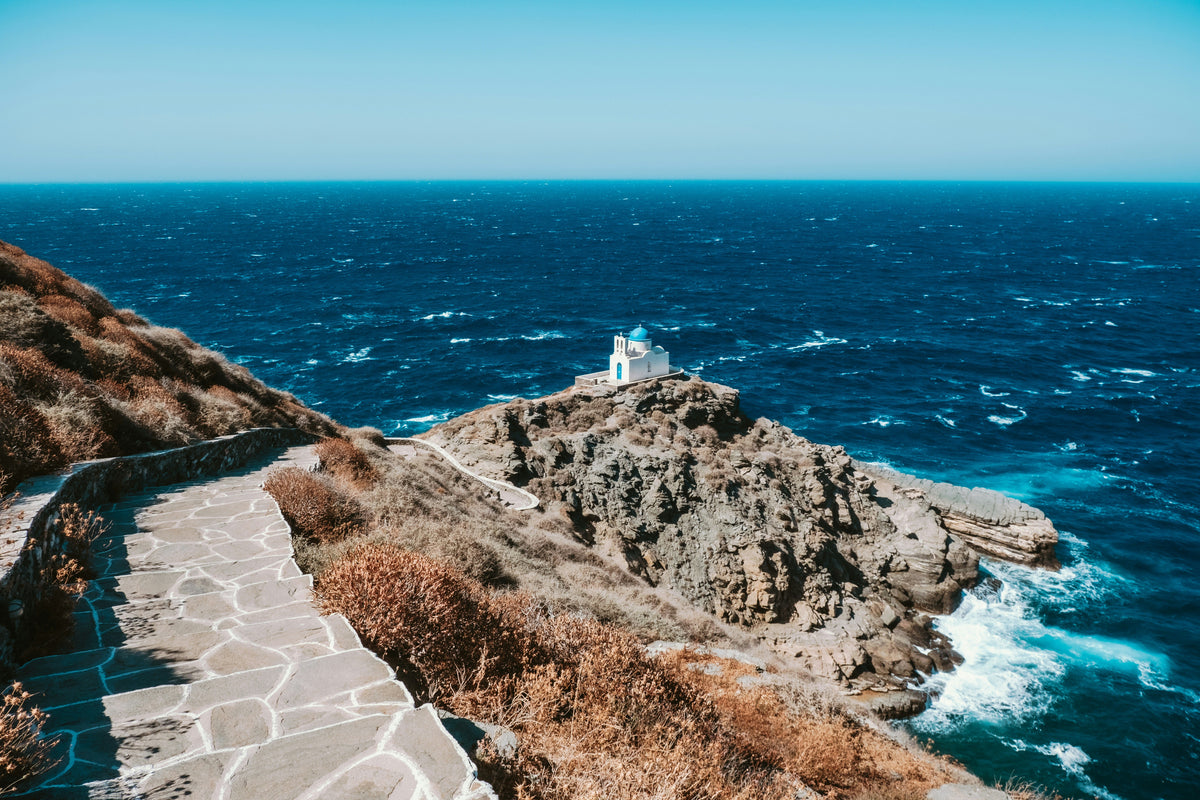 The Church of the Seven Martyrs above the Aegean at Kastro, Sifnos
