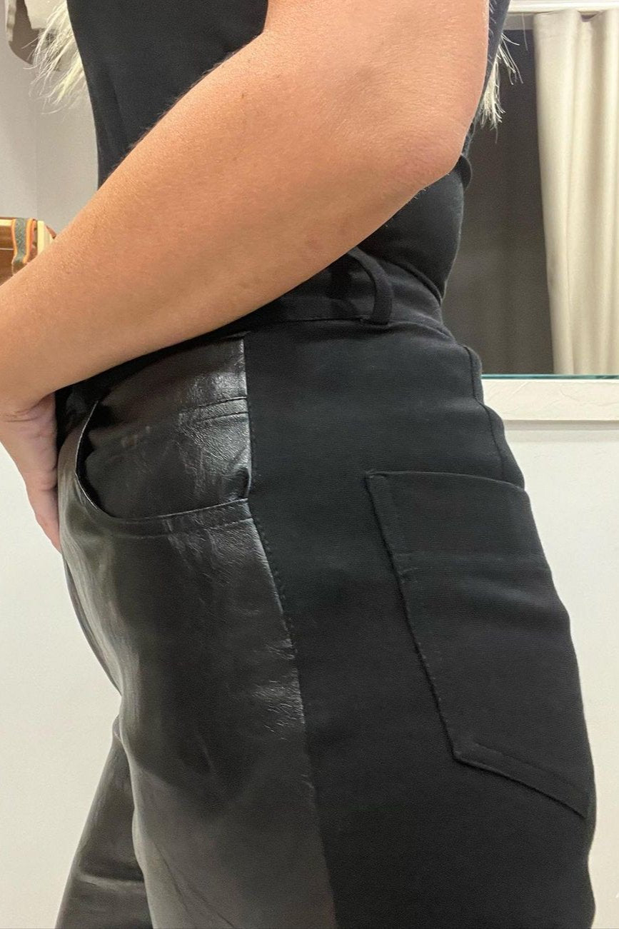 Black Vegan Leather Pants