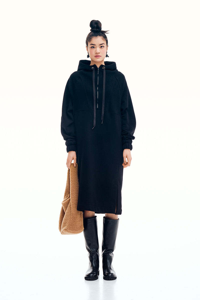 white christmas dresses Neoprene Hoodie Dress