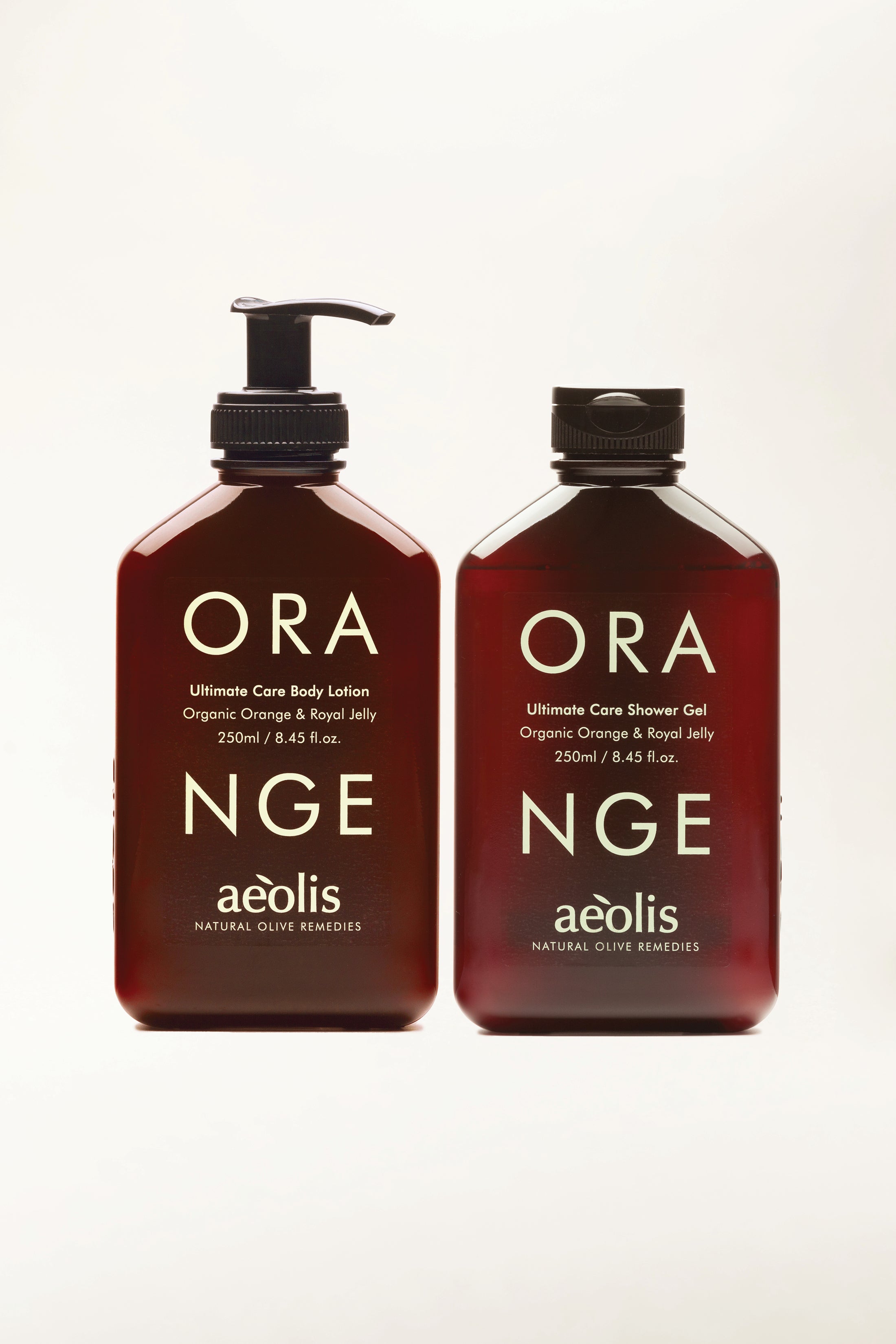 Organic Orange Shower Gel and Body Lotion Gift Set