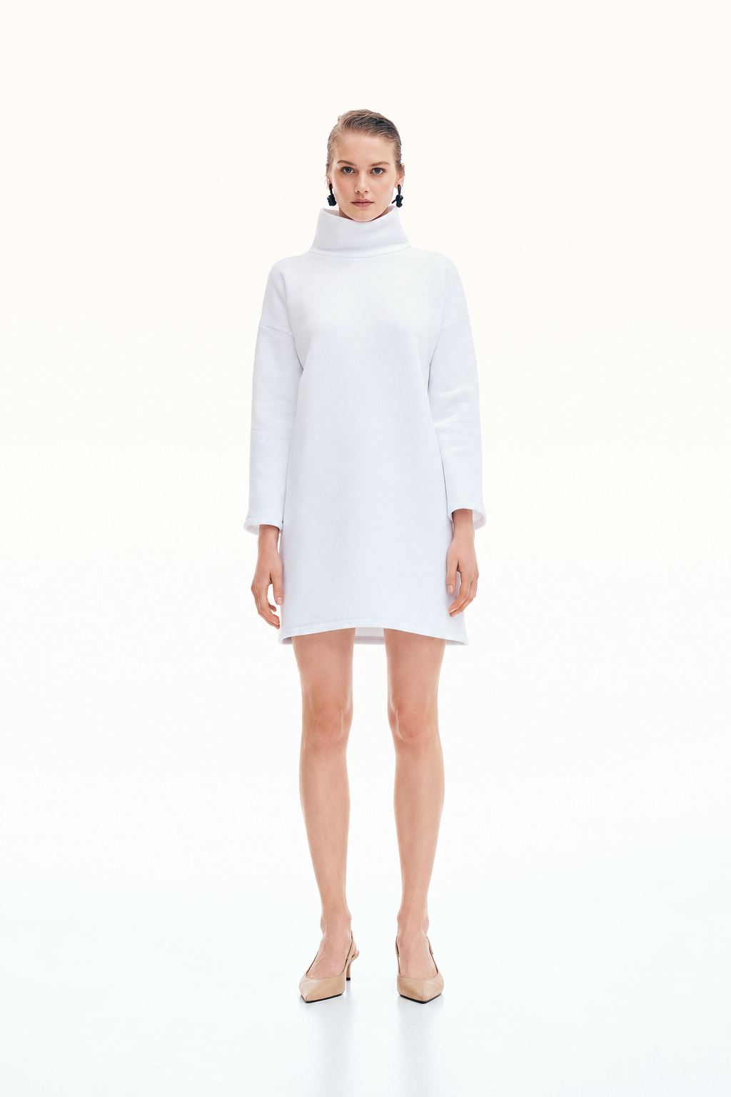 Clean-Cut Neoprene Mini Dress | Modern Sophistication