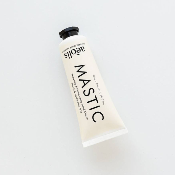 Aeolis skincare styled on stone with Mediterranean botanicals
