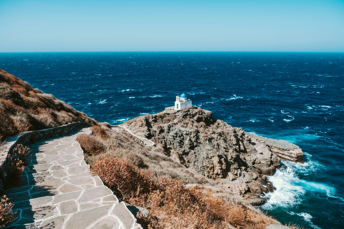 The Church of the Seven Martyrs above the Aegean at Kastro, Sifnos